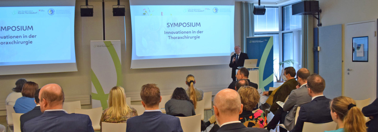 Thoraxsymposium in der Klinik Floridsdorf Begrüßung durch Prim. Watzka