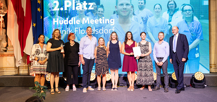 WIGEV-Award 2025 Gala: Huddle Meeting Klinik Floridsdorf